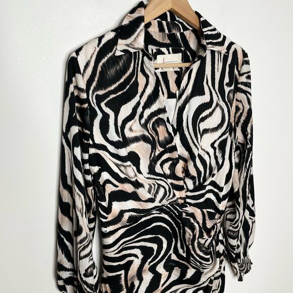 Anthropologie Black and White Zebra Print Dress - Picture 7 of 13
